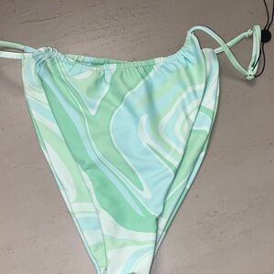 New Skatie Bikini Bottom, Size Large, Mint Wave 🌊, stretch, 21% Spandex